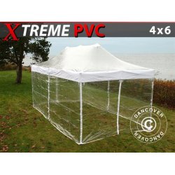 Snabbtlt FleXtents Xtreme 4x6m Transparent, inkl. 8 sidor