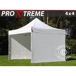 Snabbtlt FleXtents Xtreme 4x4m Vit, inkl. 4 sidor
