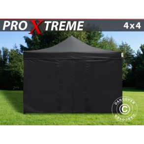 Snabbtlt FleXtents Xtreme 4x4m Svart, inkl. 4 sidor