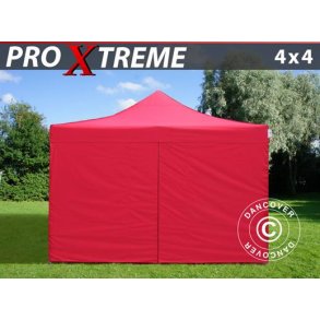 Snabbtlt FleXtents Xtreme 4x4m Rd, inkl. 4 sidor