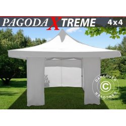 Snabbtlt FleXtents Pagoda Xtreme 4x4m / (5x5m) Vit, inkl. 4 sidor