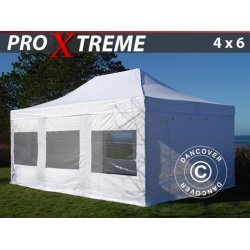 Snabbtlt FleXtents Xtreme 4x6m Vit, inkl. 8 sidor