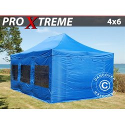 Snabbtlt FleXtents Xtreme 4x6m Bl, inkl. 8 sidor
