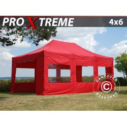 Snabbtlt FleXtents Xtreme 4x6m Rd, inkl. 8 sidor