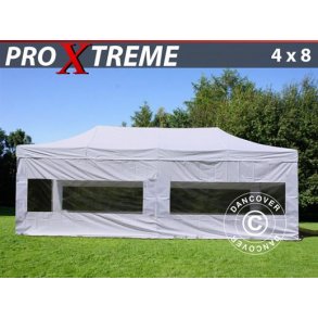 Snabbtlt FleXtents Xtreme 4x8m Vit, inkl. 6 sidor