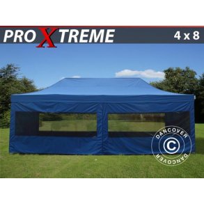 Snabbtlt FleXtents Xtreme 4x8m Bl, inkl. 6 sidor