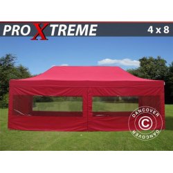 Snabbtlt FleXtents Xtreme 4x8m Rd, inkl. 6 sidor  