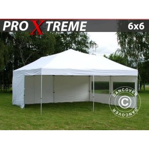 Snabbtlt FleXtents Xtreme 6x6m Vit, inkl. 8 sidor