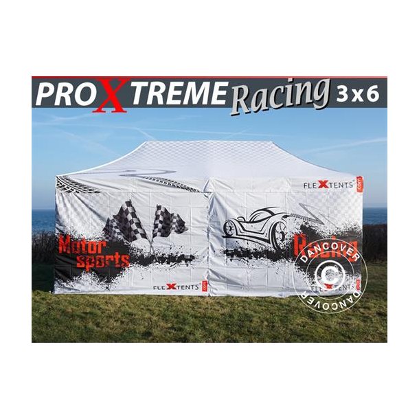 Snabbtlt FleXtents PRO Xtreme Racing 3x6m, begrnsad utgva