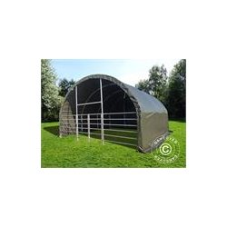 Vindskydd fr djur 6 x 6 x 3,7 m PVC, Grn