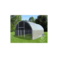 Vindskydd fr djur 6 x 6 x 3,7 m PVC, Grn