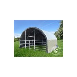 Vindskydd fr djur 6 x 6 x 3,7 m PVC, Grn