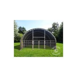 Vindskydd fr djur 6 x 6 x 3,7 m PVC, Grn