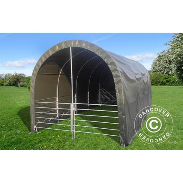 Vindskydd fr djur 3 x  6 x 2,8 m PVC, Grn