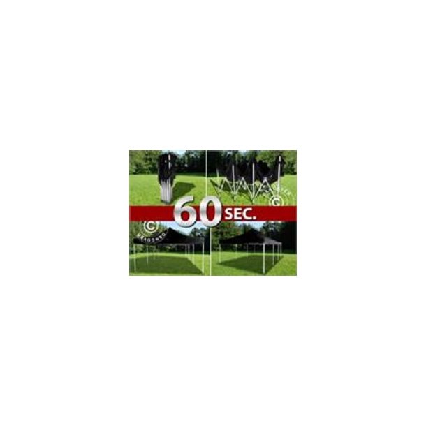 Snabbtlt FleXtents Xtreme 4x6m Svart, inkl. 8 sidor