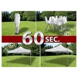 Snabbtlt FleXtents Xtreme Exhibition med sidovggar, 3x3m, Vit, Flamskert