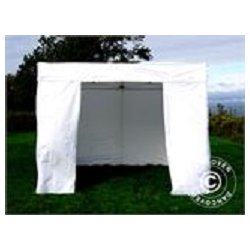 Snabbtlt FleXtents Xtreme Exhibition med sidovggar, 3x3m, Vit, Flamskert