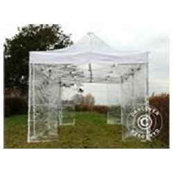 Snabbtlt FleXtents Xtreme 4x6m Transparent, inkl. 8 sidor