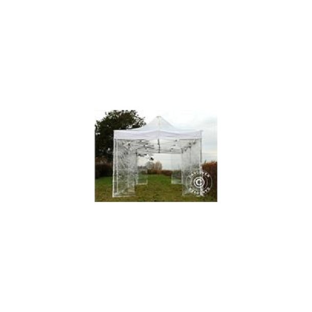 Snabbtlt FleXtents Xtreme 4x6m Transparent, inkl. 8 sidor